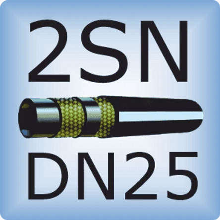 DN25 2SN SAE 100 R2AT/DIN EN 853